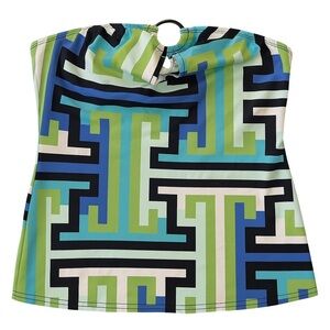 Kenneth Cole Geometric Print Key Hole Tankini Bathing Suit